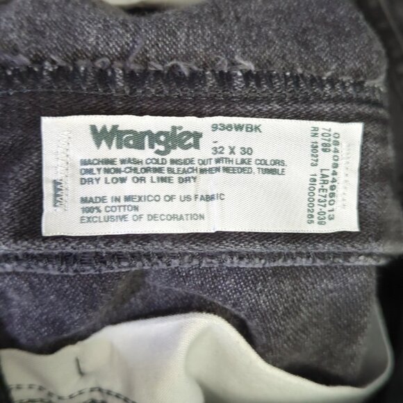 Wrangler Jeans Men's 32x30 Fits 32x28 Black 936 WBK Cowboy Cut Slim Fit - Picture 10 of 11